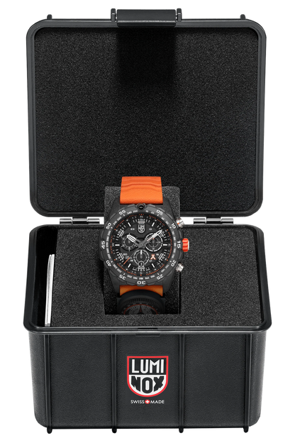 Luminox XB.3749 Bear Grylls 45mm Carbonox Swiss Chronograph Orange Strap