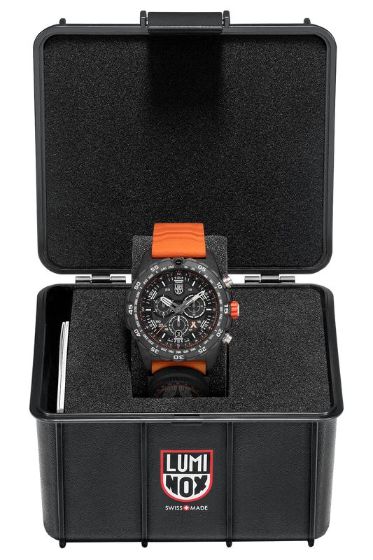 Luminox XB.3749 Bear Grylls 45mm Carbonox Swiss Chronograph Orange Strap