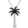 14K White Gold 1/4 Ct.Tw. Diamond Palm Tree Pendant