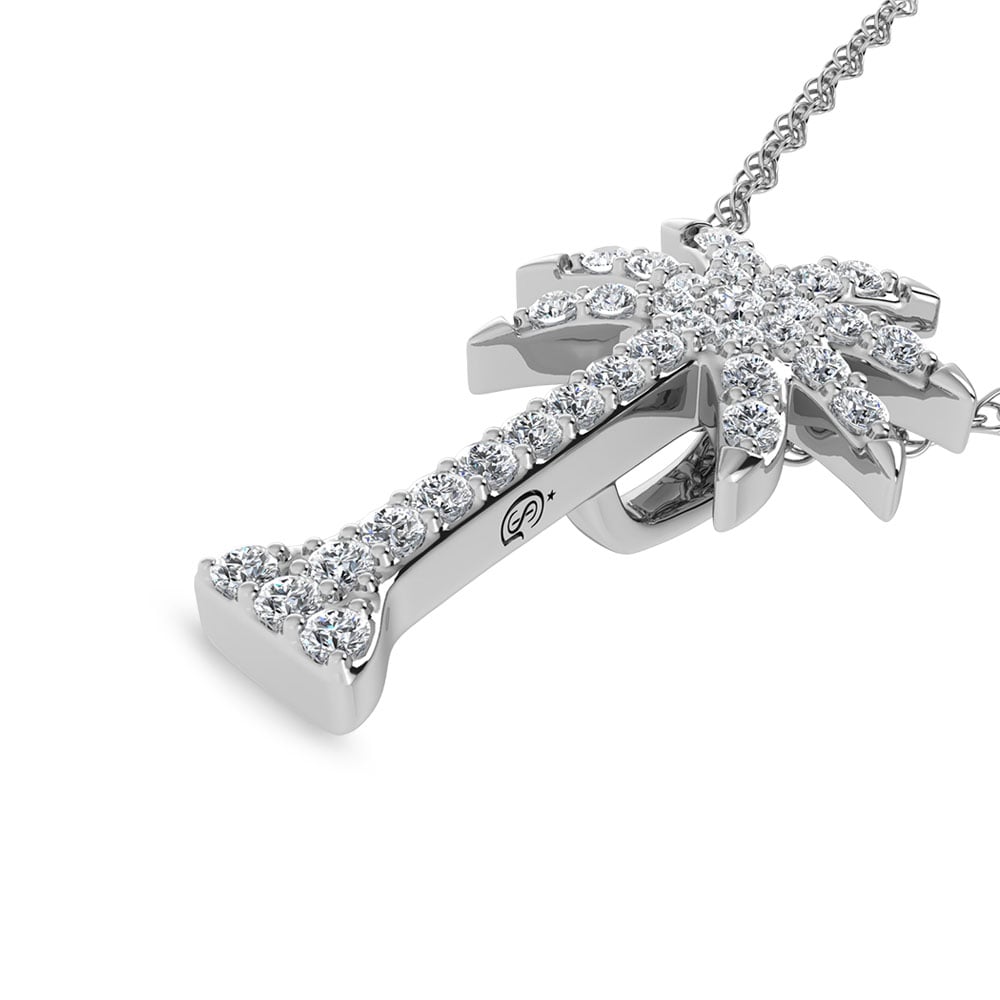 14K White Gold 1/5 Ct.Tw. Diamond Slide Pendant