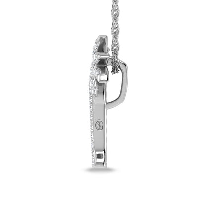 14K White Gold 1/5 Ct.Tw. Diamond Slide Pendant
