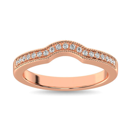 14K Rose Gold 1/6 Ct.tw Diamond Anniversary Band