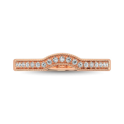 14K Rose Gold 1/6 Ct.tw Diamond Anniversary Band