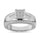 10K White Gold 1/2 Ct.Tw. Diamond Engagement Invisible Ring