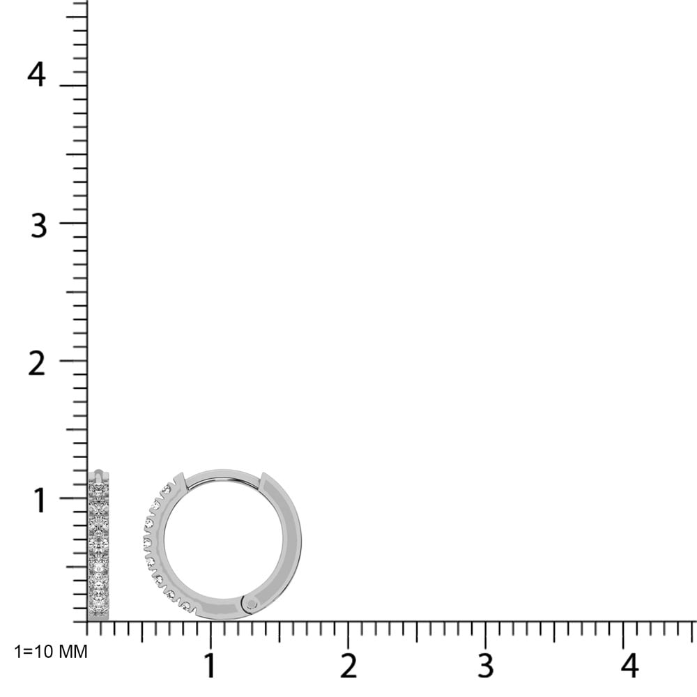 10K White Gold 1/4 Ct.tw Diamond Hoop Earrings