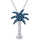 14K White Gold 1/10 Ct.tw Diamond Palm Tree Pendant