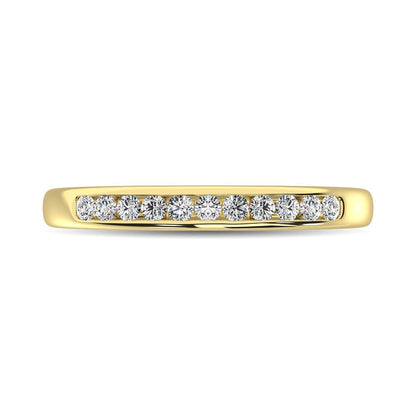 10K Yellow Gold 1/5 Ct.Tw. Diamond Anniversary Band