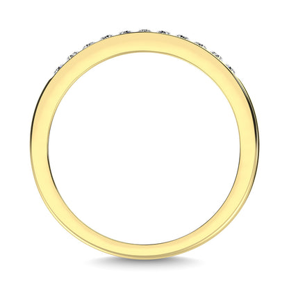10K Yellow Gold 1/5 Ct.Tw. Diamond Anniversary Band