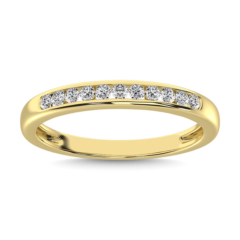 10K Yellow Gold 1/4 Ct.Tw. Diamond Anniversary Band