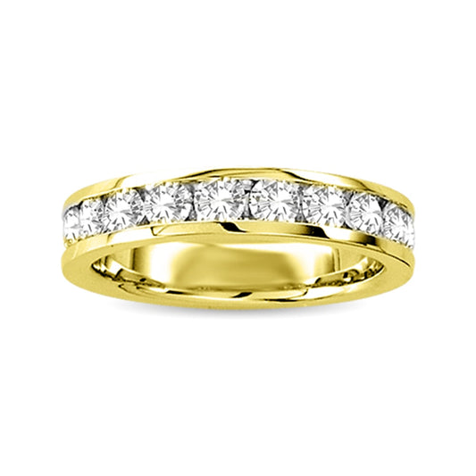 Diamond Machine Band 1/4 Ct.tw Round-cut 10K Yellow Gold