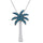 14K White Gold 1/4 Ct.Tw. Diamond Palm Tree Pendant