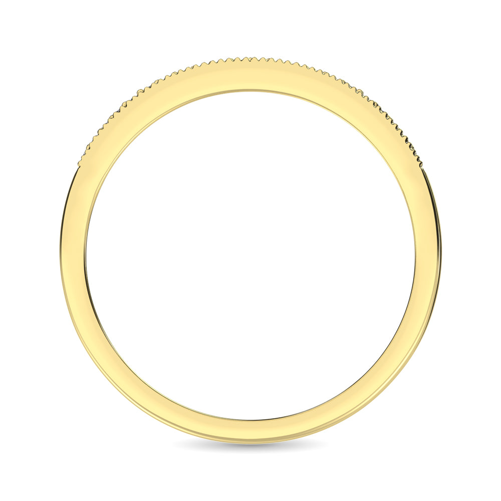 10K Yellow Gold 1/10 Ct.Tw. Diamond Wedding Band Ring