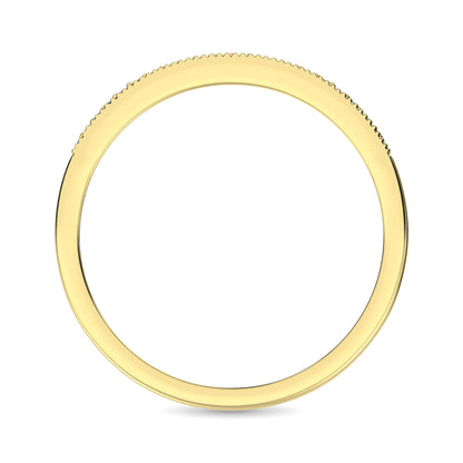 10K Yellow Gold 1/10 Ct.Tw. Diamond Wedding Band Ring