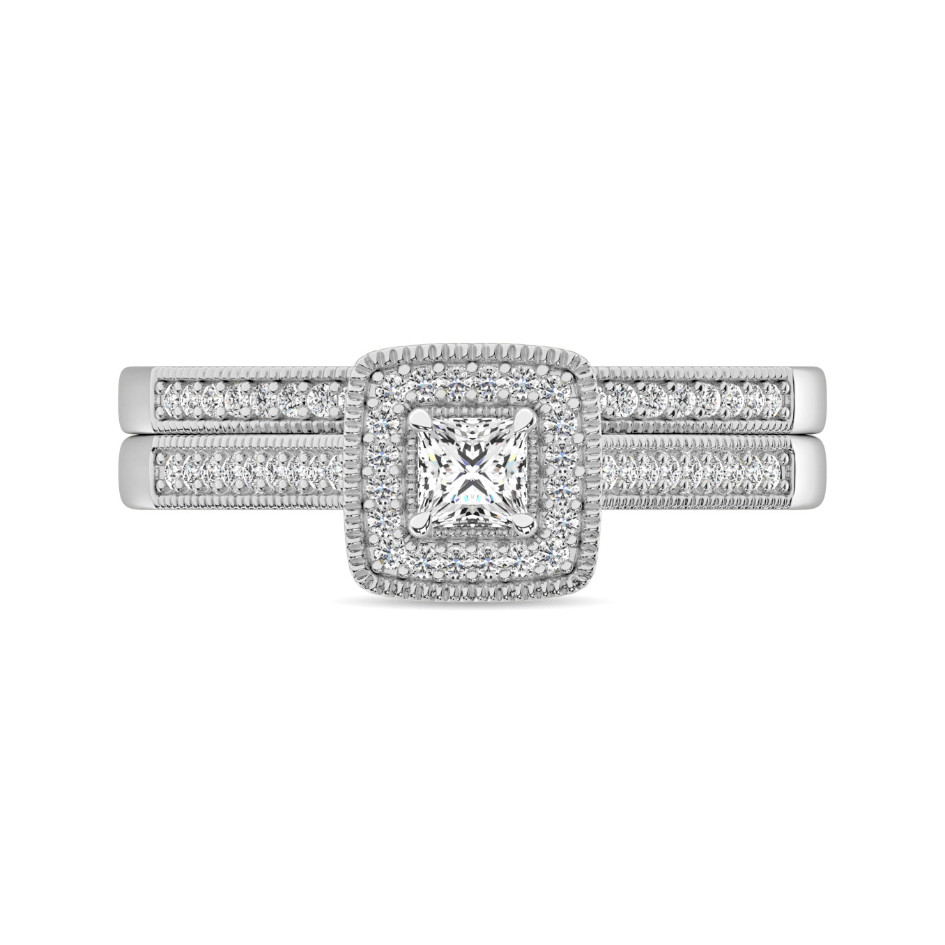 10K White Gold 1/3 Ct.Tw. Diamond Bridal Ring