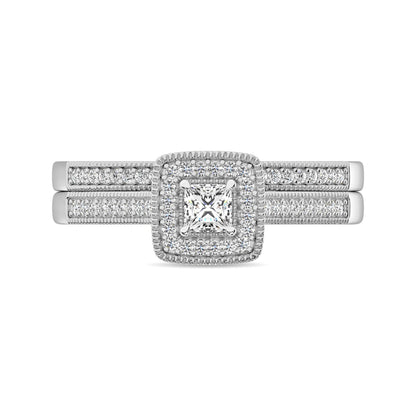 10K White Gold 1/3 Ct.Tw. Diamond Bridal Ring