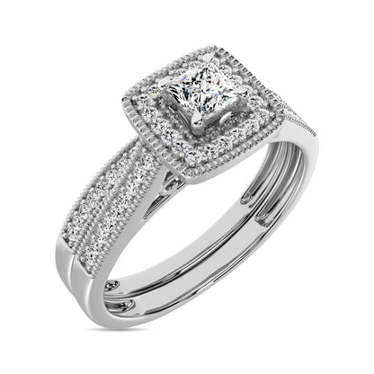 10K White Gold 1/3 Ct.Tw. Diamond Bridal Ring