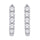 10K White Gold 1/4 Ct.Tw. Diamond Hoop Earrings