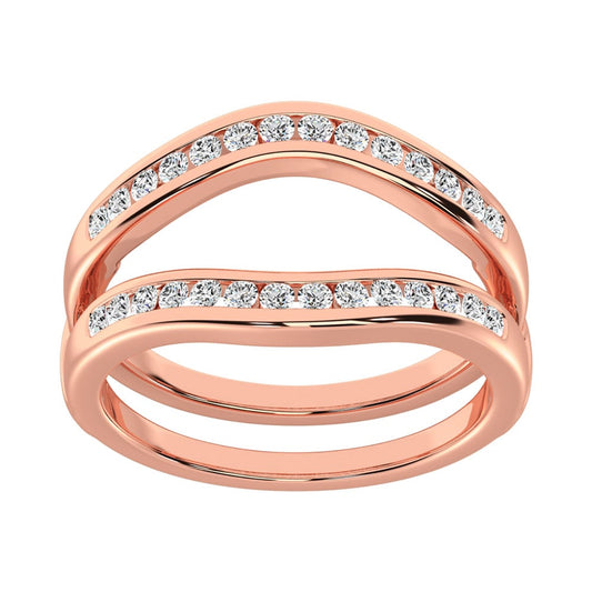 Diamond 1/4 Ct.Tw. Guard Ring in 10K Rose Gold