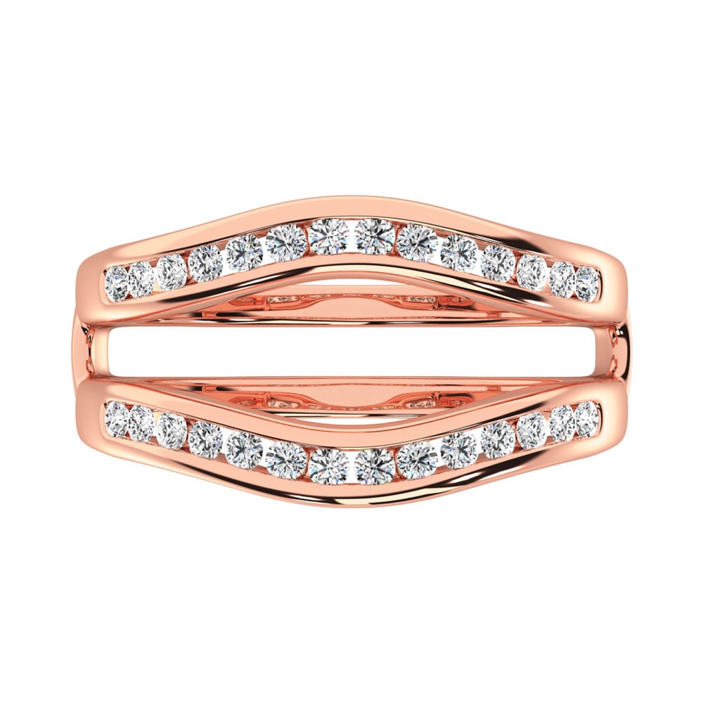 Diamond 1/4 Ct.Tw. Guard Ring in 10K Rose Gold