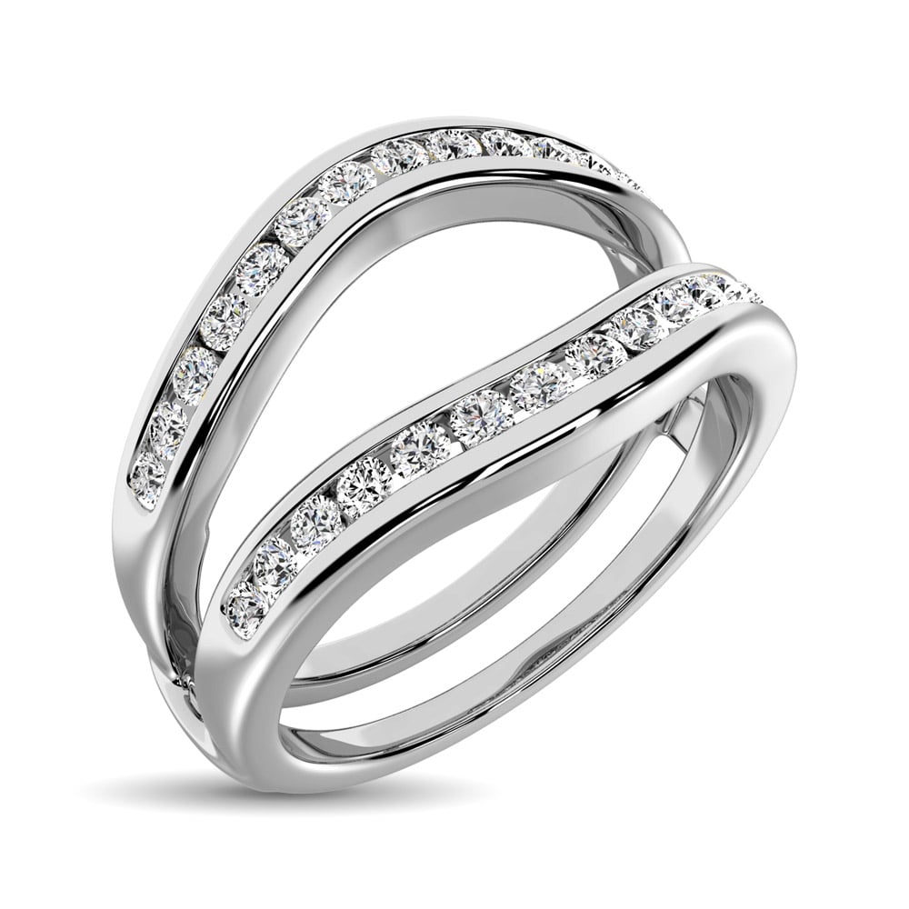 Diamond 1/2 Ct.Tw. Guard Ring in 10K White Gold