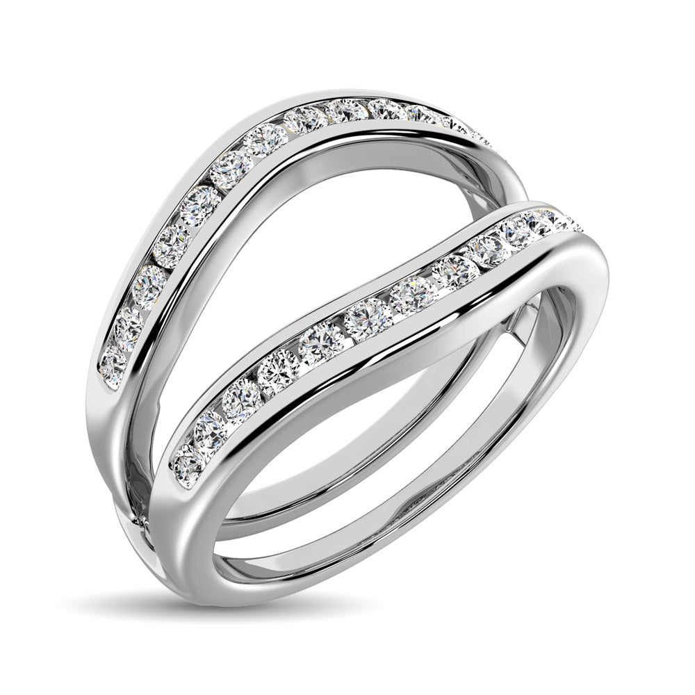 Diamond 3/4 Ct.Tw. Guard Ring in 10K White Gold