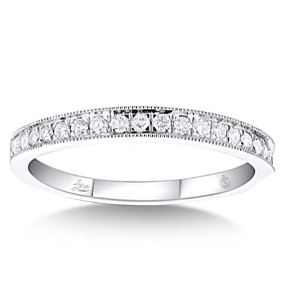 Lovecuts 14K White Gold 1 Ct.Tw. Diamond Bridal Invisible Ring