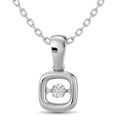 Diamond Shimmering Pendant 1/50 Ct.tw Round-cut in Sterling Silver