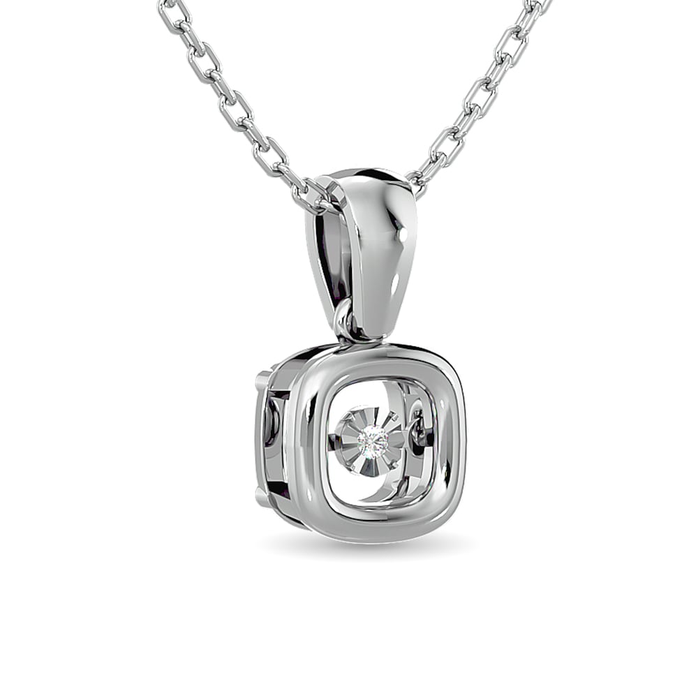 Diamond Shimmering Pendant 1/50 Ct.tw Round-cut in Sterling Silver