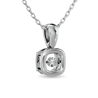 Diamond Shimmering Pendant 1/50 Ct.tw Round-cut in Sterling Silver