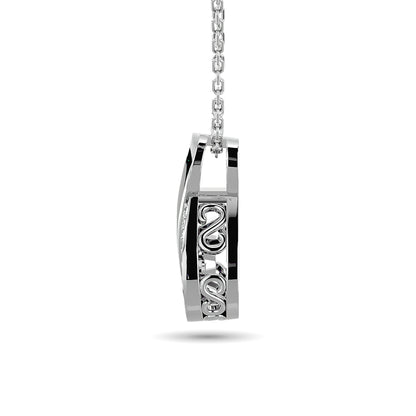 Diamond Shimmering Pendant 1/50 Ct.tw Round-cut in Sterling Silver