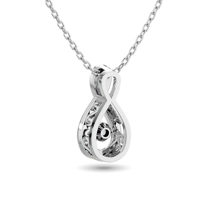 Diamond Shimmering Pendant 1/50 Ct.tw Round-cut in Sterling Silver
