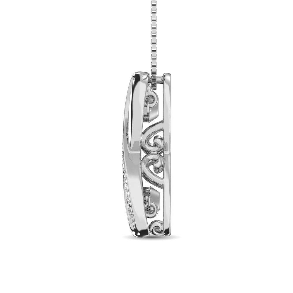 Sterling Silver 1/5 Ct.Tw. Moving Diamond Fashion Pendant