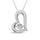 Sterling Silver 1/20 Ct.Tw. Moving Diamond Heart Pendant