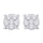 14K White Gold 1 Ct.Tw. Diamond Flower Stud Earrings