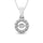 Sterling Silver Moving Diamond Accent Fashion Pendant
