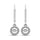 Sterling Silver 1/20 Ct.Tw. Moving Diamond Danglers Earrings
