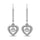 Sterling Silver 1/20 Ct.Tw. Moving Diamond Danglers Earrings