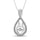 Sterling Silver 1/20 Ct.Tw. Diamond Mother And Child Pendant