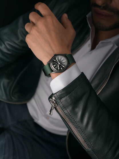 BENRUS DTU Phantom Automatic 38mm Swiss ETA 2892 Military Field Black PVD Watch