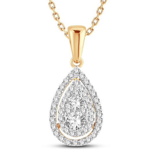 14K 0.40CT Diamond Pendant