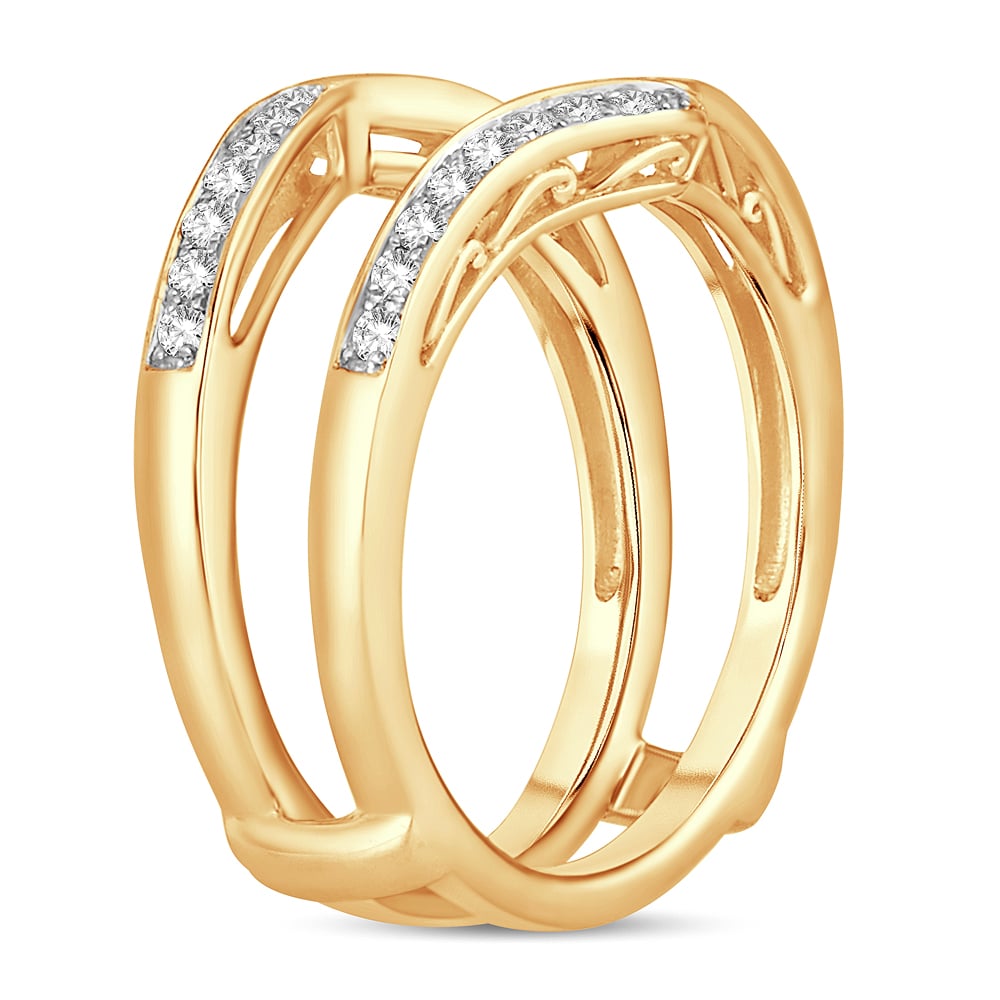 14K 0.33CT DIAMOND RING GUARD