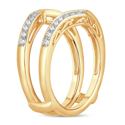 14K 0.33CT DIAMOND RING GUARD