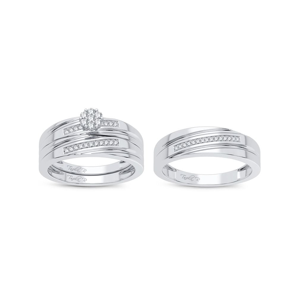 14K 0.20CT Diamond Trio Set