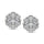 10K White Gold 1/5 Ct.Tw. Diamond Flower Studs Earrings