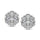 14K White Gold 1/4 Ct.Tw. Diamond Flower Studs Earrings