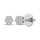 14K White Gold 1/3 Ct.Tw. Diamond Flower Studs Earrings