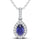 14K 0.10CT Diamond Sapphire Pendant