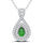 14K 0.33CT Diamond Emerald Pendant