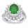14K 0.70CT Diamond Emerald Ring