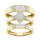 10K 0.07CT DIAMOND TRIO SET